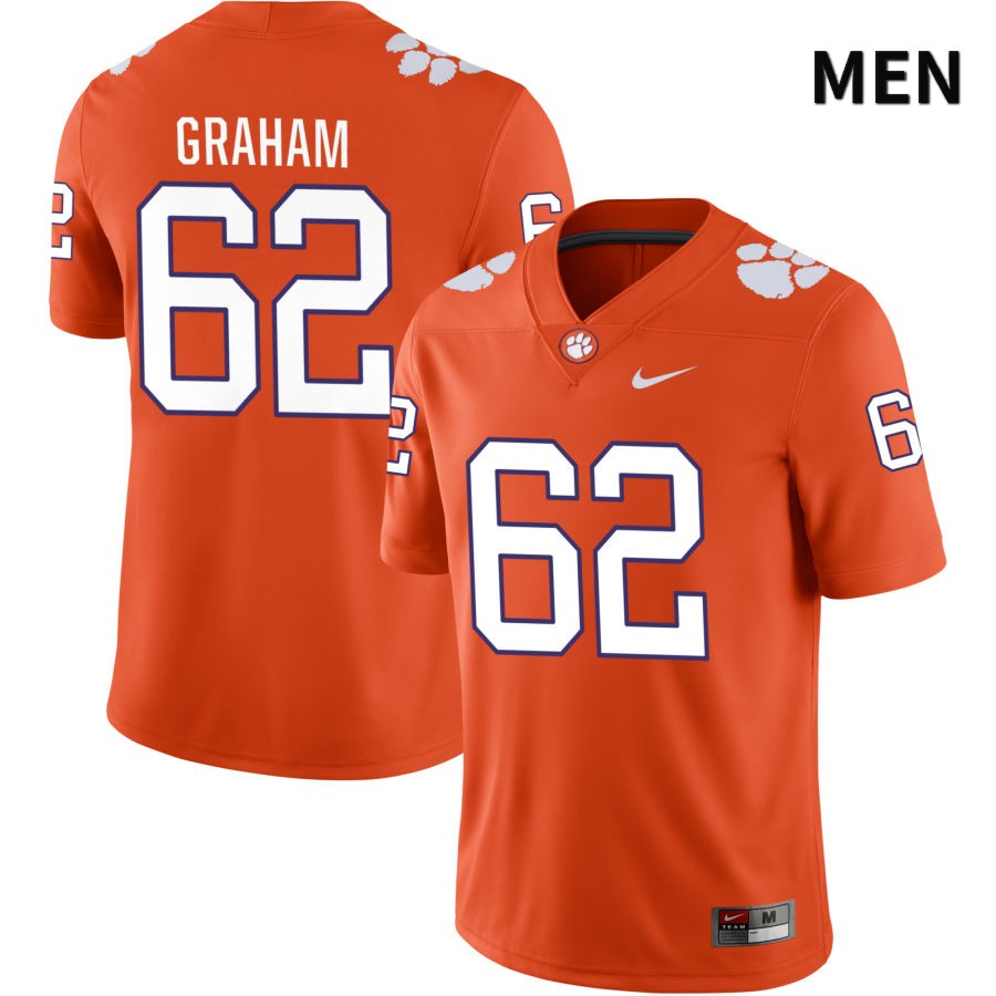Men's Clemson Tigers Connor Graham #62 College Orange NIL 2022 NCAA Authentic Jersey Check Out AHW03N7M
